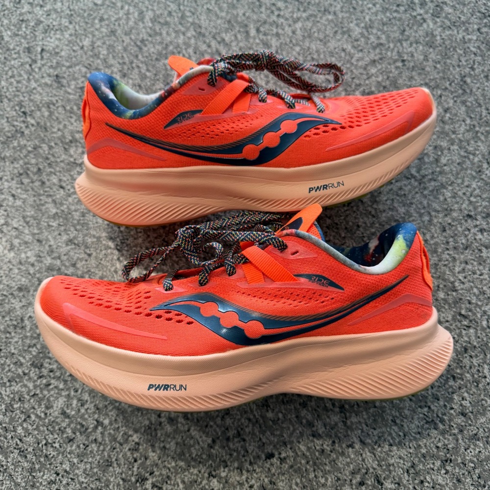 Saucony Ride 15 Womens Running Shoes 7.5 Prospect Glass Orange S10729-45